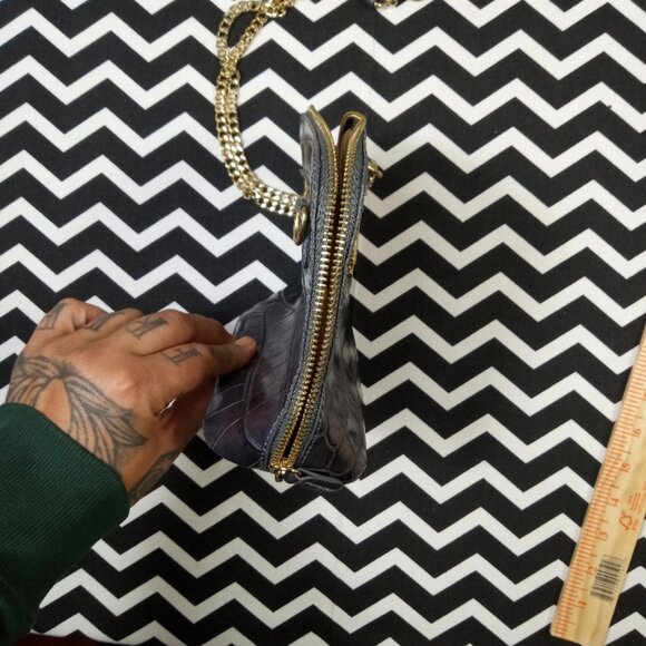 PRATESI FIRENZE Italian leather croc crossbody shoulder designer handbag - Picture 9 of 9